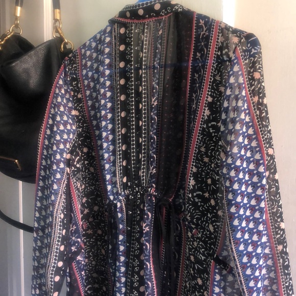 Free People Printed Button Down Size Medium - Picture 3 of 3